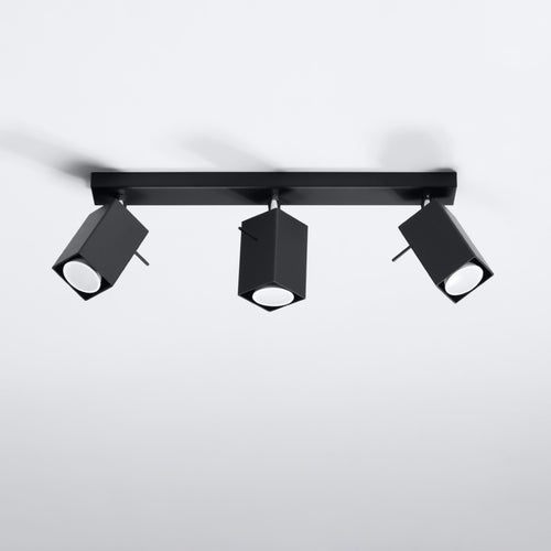 Sollux Lighting Plafondlamp MERIDA 3 zwart - 45x6x16cm