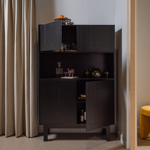 WOOOD buffetkast Finca - Grenen - Zwart - 170x110x40 - vtwonen shop