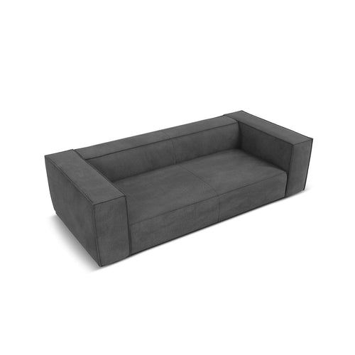 Cosmopolitan Design - Bank Turin 3-zits, structurele stof grijs - 100x227x68cm