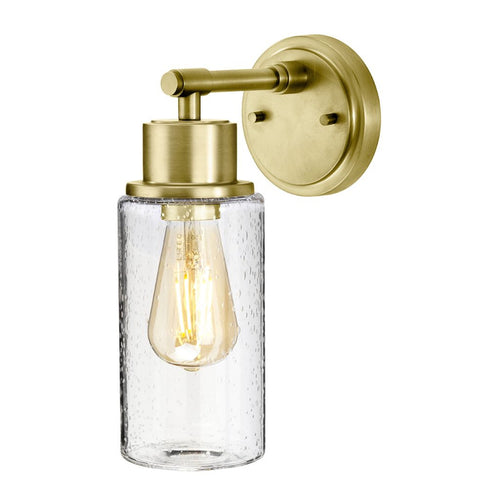 Elstead Morvah - 1 Lichts Wandlamp Buiten Geborsteld Messing IP44, E27