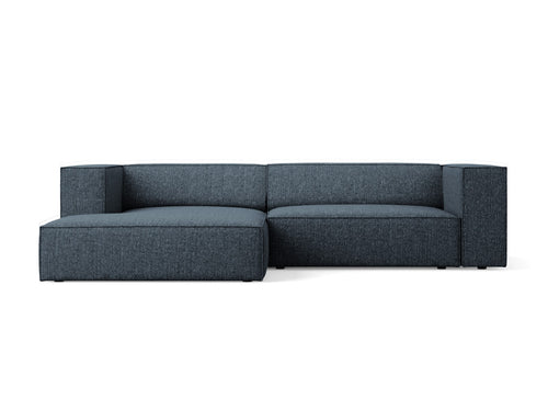Cosmopolitan Design linker hoekbank Arendal 3-zits, chenille, koningsblauw - 166x224x70cm