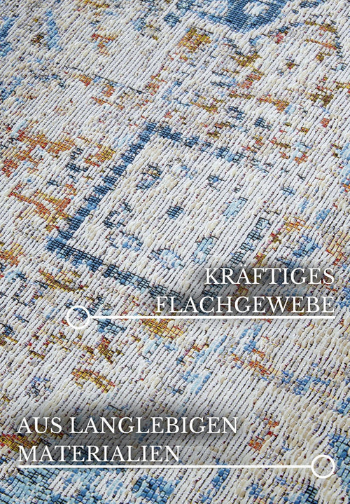 Villeroy & Boch 1767 In- & Outdoor Rug Rene Cream Blue 160x235 cm