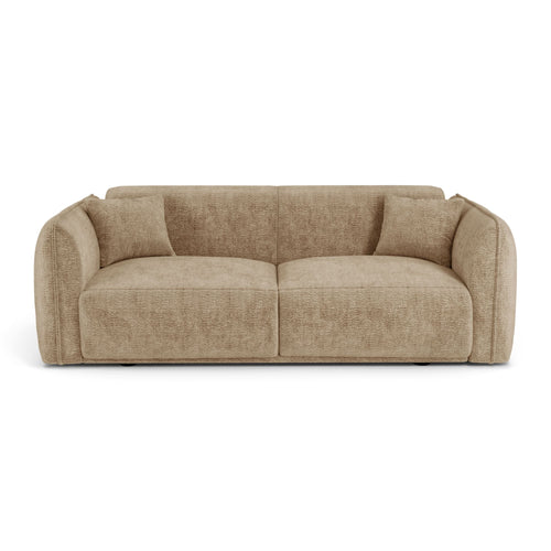 Premium Interiors - Bank LUSH - fluweel met motieven beige-taupe 205cm