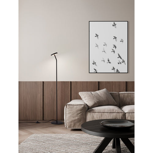Nova Luce LOGOS Geïntegreerde LED-vloerlamp Sandy Black LED 9W 621lm 3000K Aan/uit-schakelaar