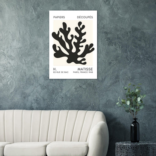 Artfulprints  Matisse – Saltflower shapes black   poster 70x100 cm