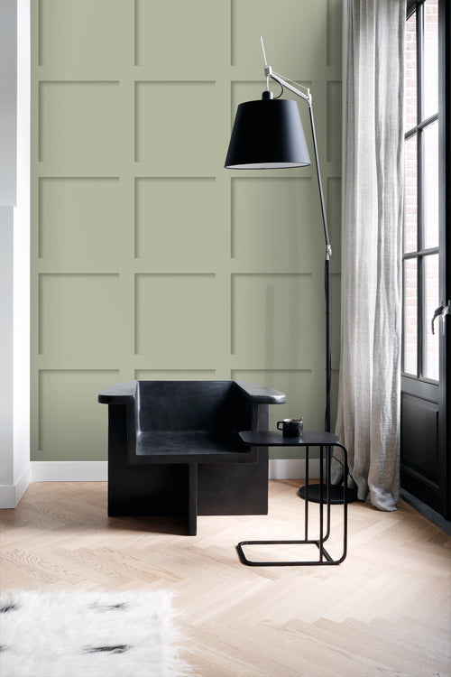 Origin Wallcoverings behang wandpanelen licht vergrijsd groen - 50 x 900 cm - 347955 - vtwonen shop