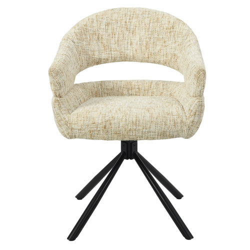 DÉJA Living Eetkamerstoel Zoë - Taupe - Draaibaar - Set van 2 - vtwonen shop