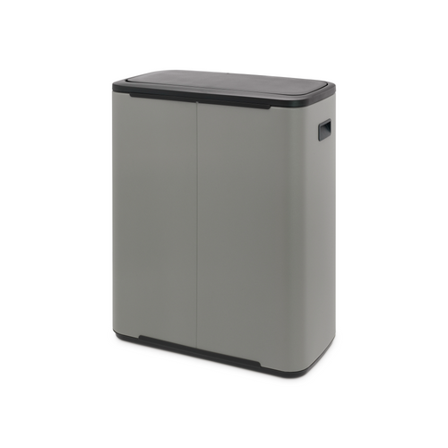Brabantia Bo Touch Bin, met 2 binnenemmers, 2 x 30 liter - Mineral Concrete Grey