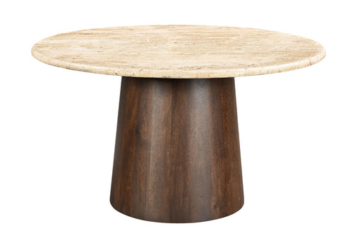 Livingfurn eetkamertafel Valentino Round - 130cm - mangohout
