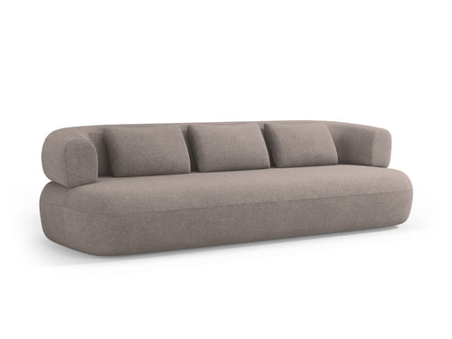 Micadoni Bank Jenny 4-zits, boucle, lichtbruin - 90x226x73cm