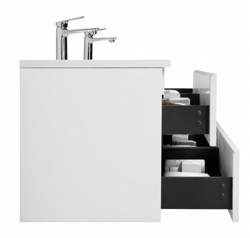Badplaats Badkamermeubel Set Angela 160 cm – Hoogglans Wit – Badmeubel met Wastafel