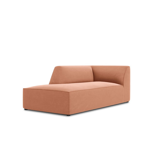 Cosmopolitan Design - Ligstoel links Siena flueel roze - 181x93x69cm