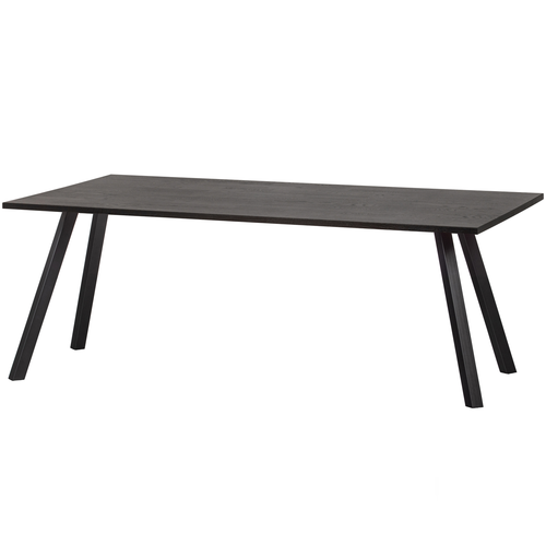 WOOOD tafel met 2-stand poot Tablo - Eiken/Metaal - Zwart - 75x160x90 - vtwonen shop