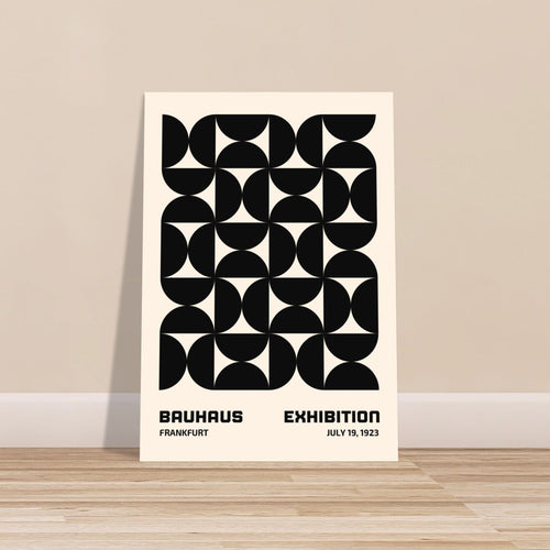 Artfulprints Poster met Lijst Bauhaus - 19 juli 1923 zwart   - 50x70 cm - Zwart / Wit