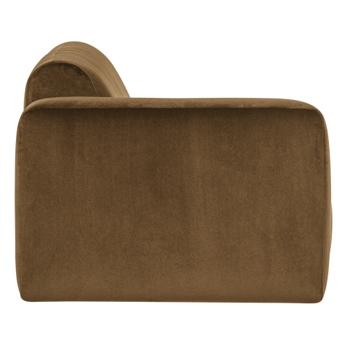 WOOOD 1,5-zits bank arm links Mojo Base - Velvet - Honinggeel - 74x145x97