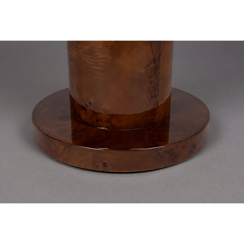 Dutchbone Quinn Bijzettafel Rond 46 cm Walnootkleur - Bruin