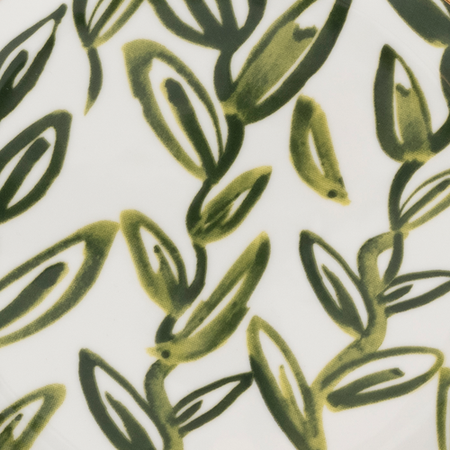 Urban Nature Culture Good Morning bord Leaves - Evergreen Sprig - Ø 17x1cm