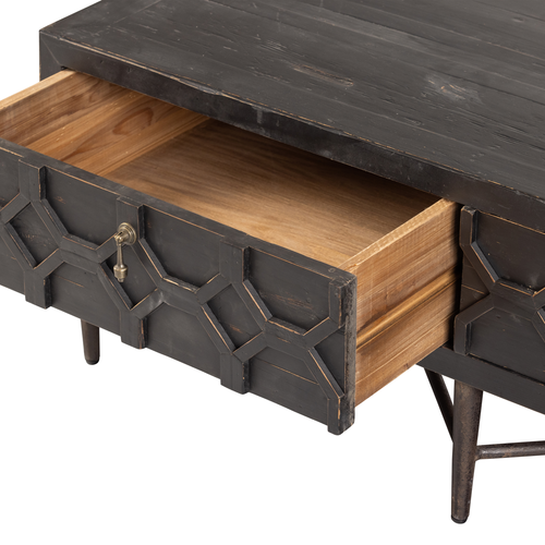 WOOOD tv-meubel/salontafel Bequest - Hout - Zwart - 46x120x60 - vtwonen shop