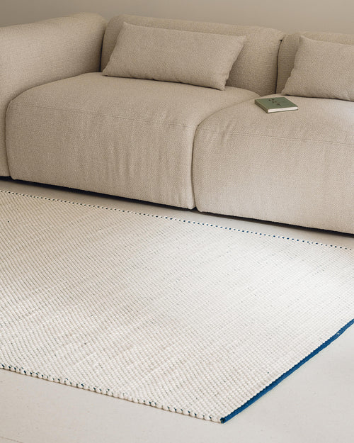 noo.ma handgeweven vloerkleed van Nieuw-Zeelandse wol - laagpolig, gestructureerd, rechthoekig