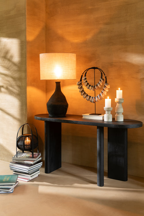 J-Line tafel - hout - zwart - vtwonen shop