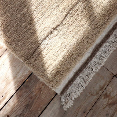 Lorena Canals wasbaar vloerkleed Steppe - Sheep Beige