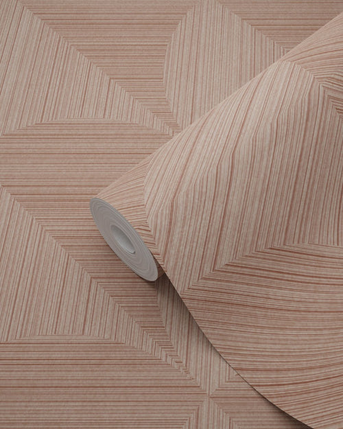 Origin Wallcoverings behang 3D-motief terracotta roze - 53 cm x 10.05 m - 347937