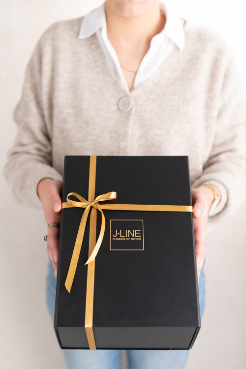 J-Line geschenkdoos - papier - zwart - small