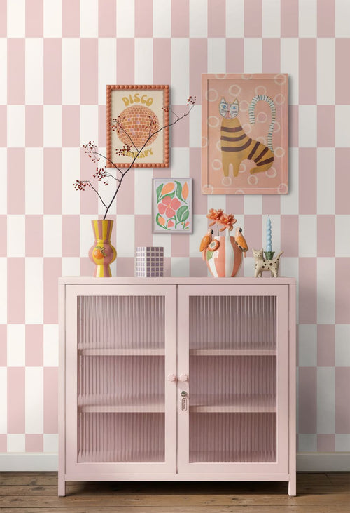 ESTAhome behang strepen licht roze - 50 x 900 cm - 132149