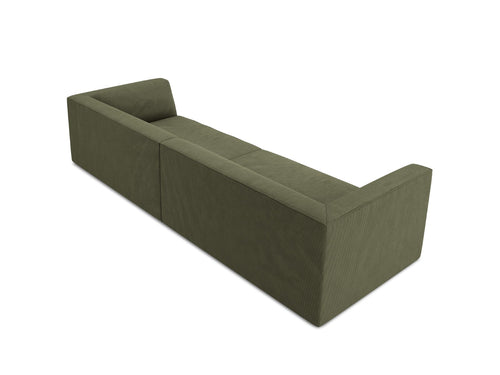 Micadoni Bank Ruby 4-zits, ribfluwelen, groente - 93x302x69cm