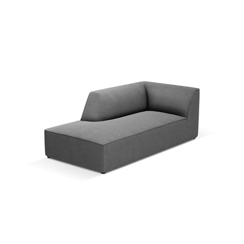 Cosmopolitan Design - Linker meridiaan Siena structurele stof grijs - 181x93x69cm