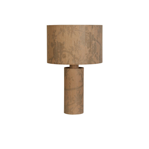 Searchlight Isla 1-lichts tafellamp, gerecycled papier en zwart metaal