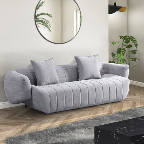 HOME DELUXE comfortbank NORANA grijs - 234 x 80 x 103 cm