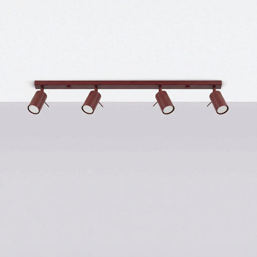 Sollux Lighting Plafondlamp RING 4L bordeaux - 80x6x16cm