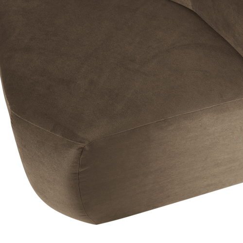 WOOOD eetbank hoek rugleuning Mojo Base - Velvet - Taupe - 83x80x80