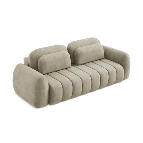 LaMiaSofa 3-zits slaapbank Ginosa - chenille stof - beige - 266x121x95