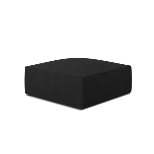 Cosmopolitan Design - Poef Siena structurele stof zwart - 93x93x40cm