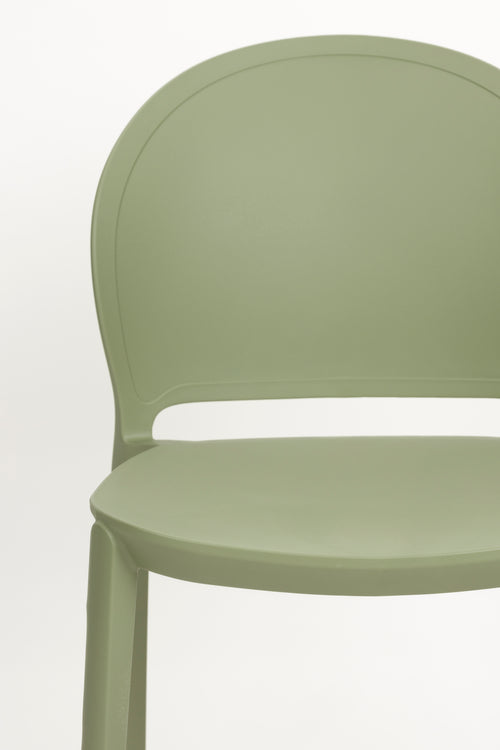 Housecraft Living Sjoerd Tuinstoelen/ Eetkamerstoelen Kunststof Groen - Set van 4 - vtwonen shop