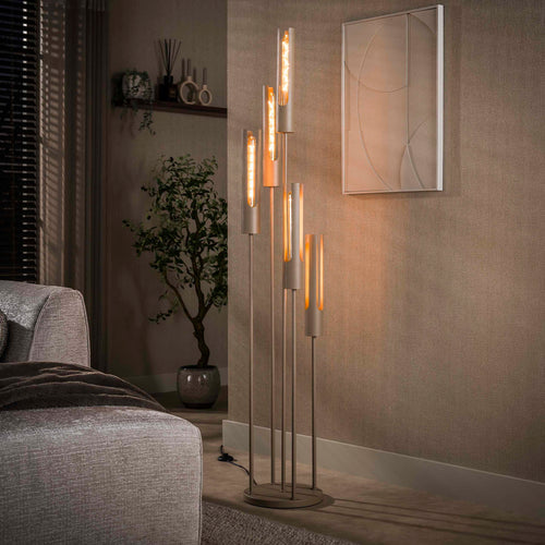 Giga Living Vloerlamp Tube - Beige Metaal - Ø30x175cm