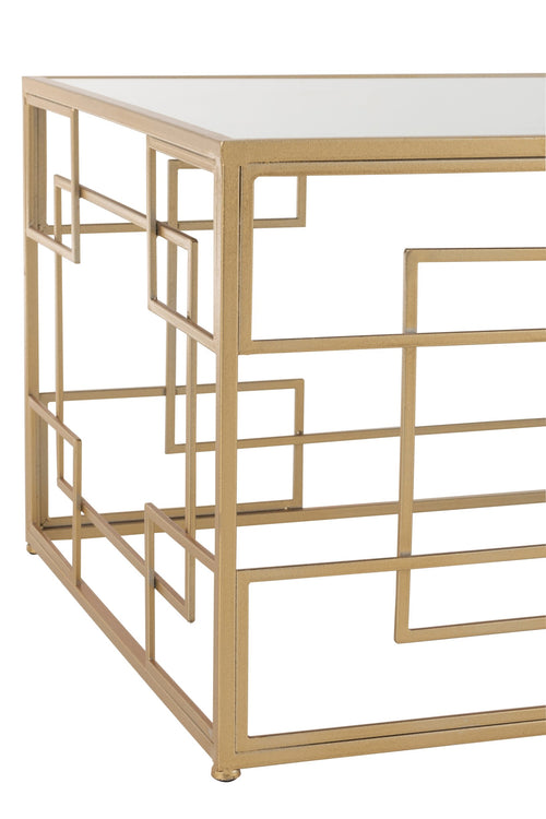 J-Line salontafel Lijnen - metaal/glas - goud