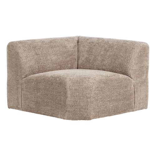 WOOOD hoekelement recht Mojo Base - Wollig - Donkerzand - 74x105x105