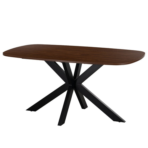 Giga Meubel Eettafel Jaimy - Walnoot - Deens Ovaal - 160 x 90 x 76 cm