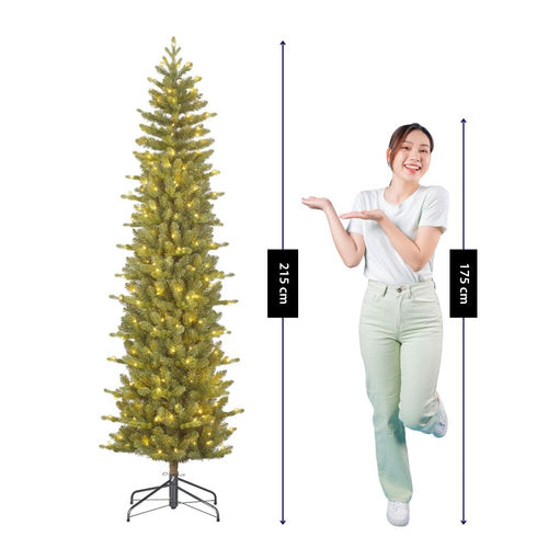 Black Box Trees Harma Kerstboom Pilaarvorm - Kerstboom met Timer & Dimfunctie - Kunstboom met Scharnierconstructie - Kerstversiering met LED
