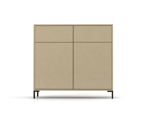 ReallyNiceThings Dressoir MDF 2 deuren en 2 lades - taupe- 90x45x84 cm