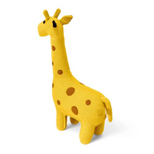 Pintado & Lacado knuffeldier Giraffe - geel - 55 cm