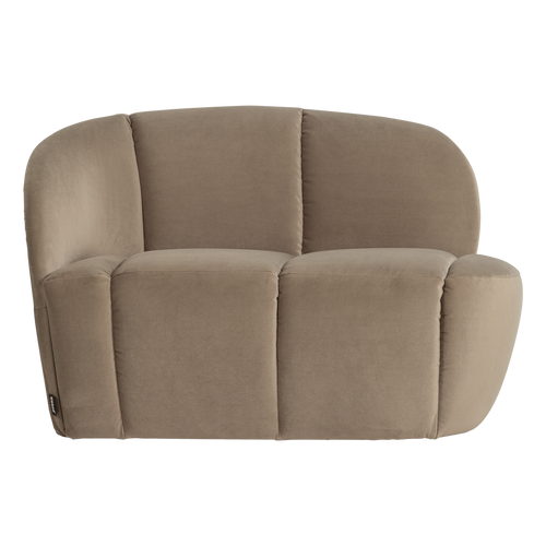 WOOOD 2-zits bankje links Mojo - Velvet - Khaki - 73x112x77