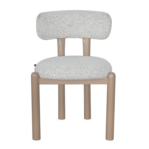 DÉJA Living Eetkamerstoel Thijn - Beige Stof - 56x52x79cm - Set van 2