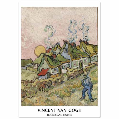 Artfulprints  Vincent van Gogh - Houses and figures   poster A4 21x29.7 cm - vtwonen shop