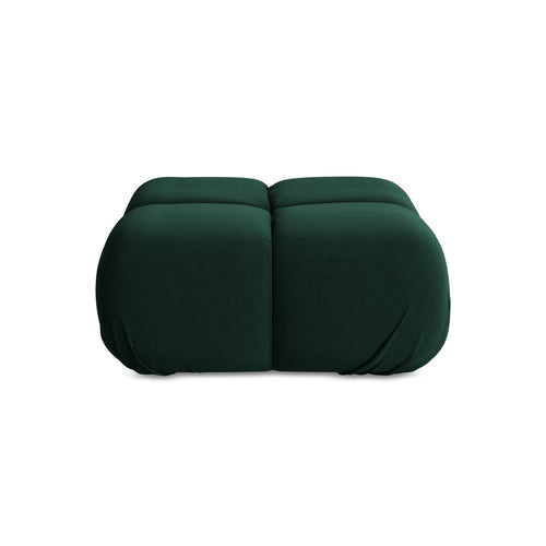 LaMiaSofa Poef Sanremo - velours - flessengroen - 95x95x41