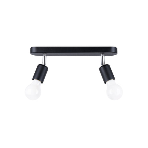 Sollux Lighting Plafondlamp FORNES 2 zwart - 33x6x13,5cm