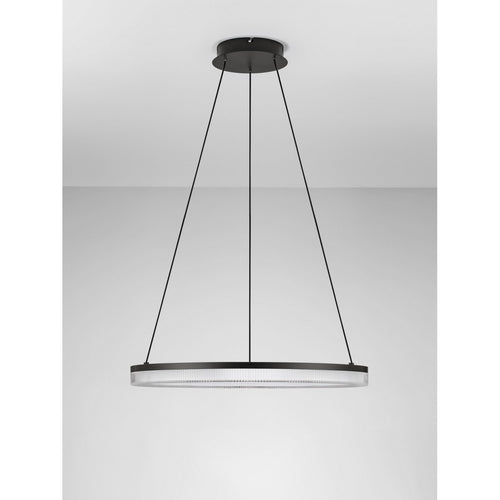 Nova Luce LONELA Geïntegreerde LED-hanglamp voor plafond, zandkleurig zwart, Triac dimbaar, 25W, 1500lm, 3000K